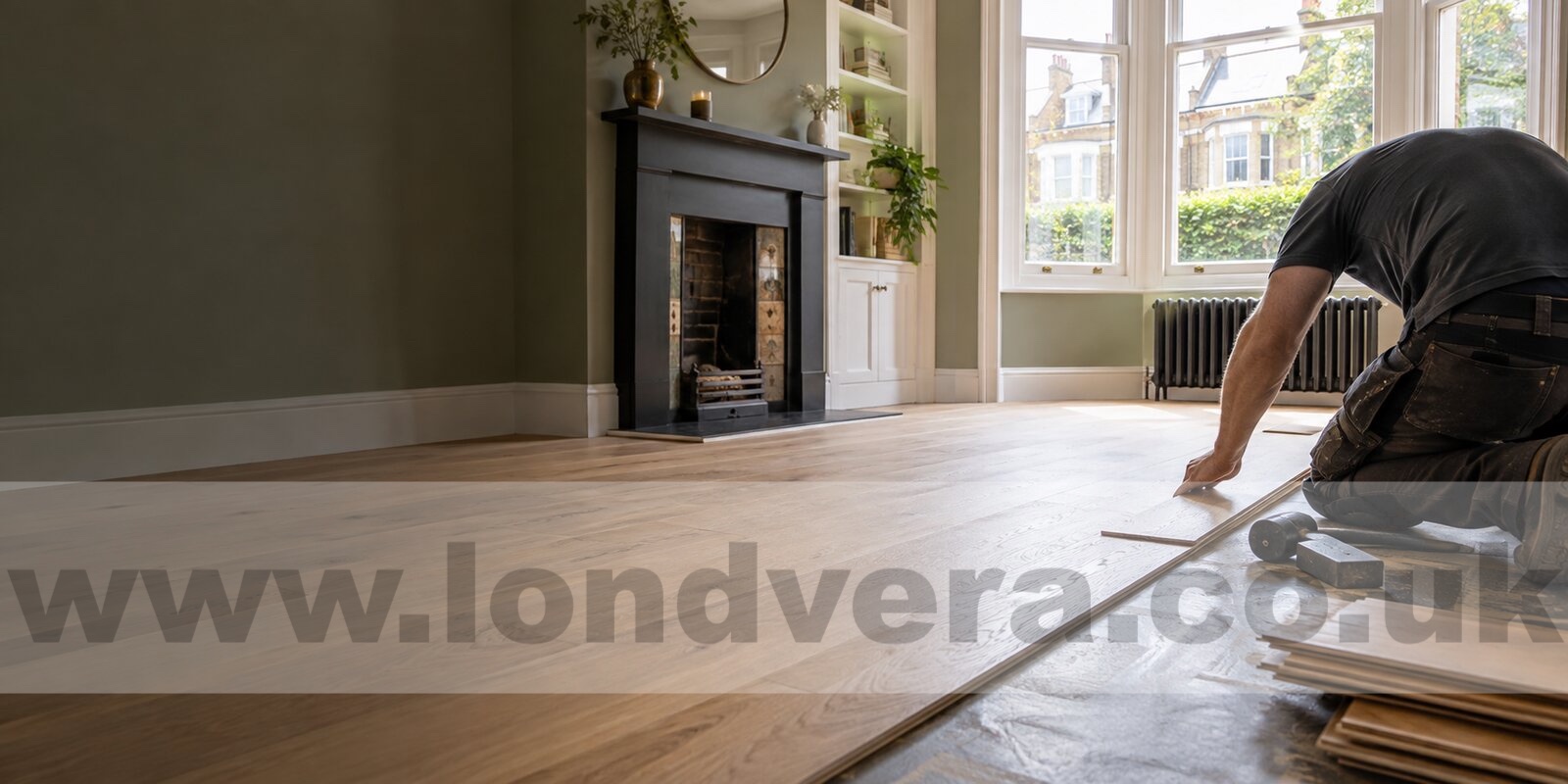 Wood flooring installation in a London home