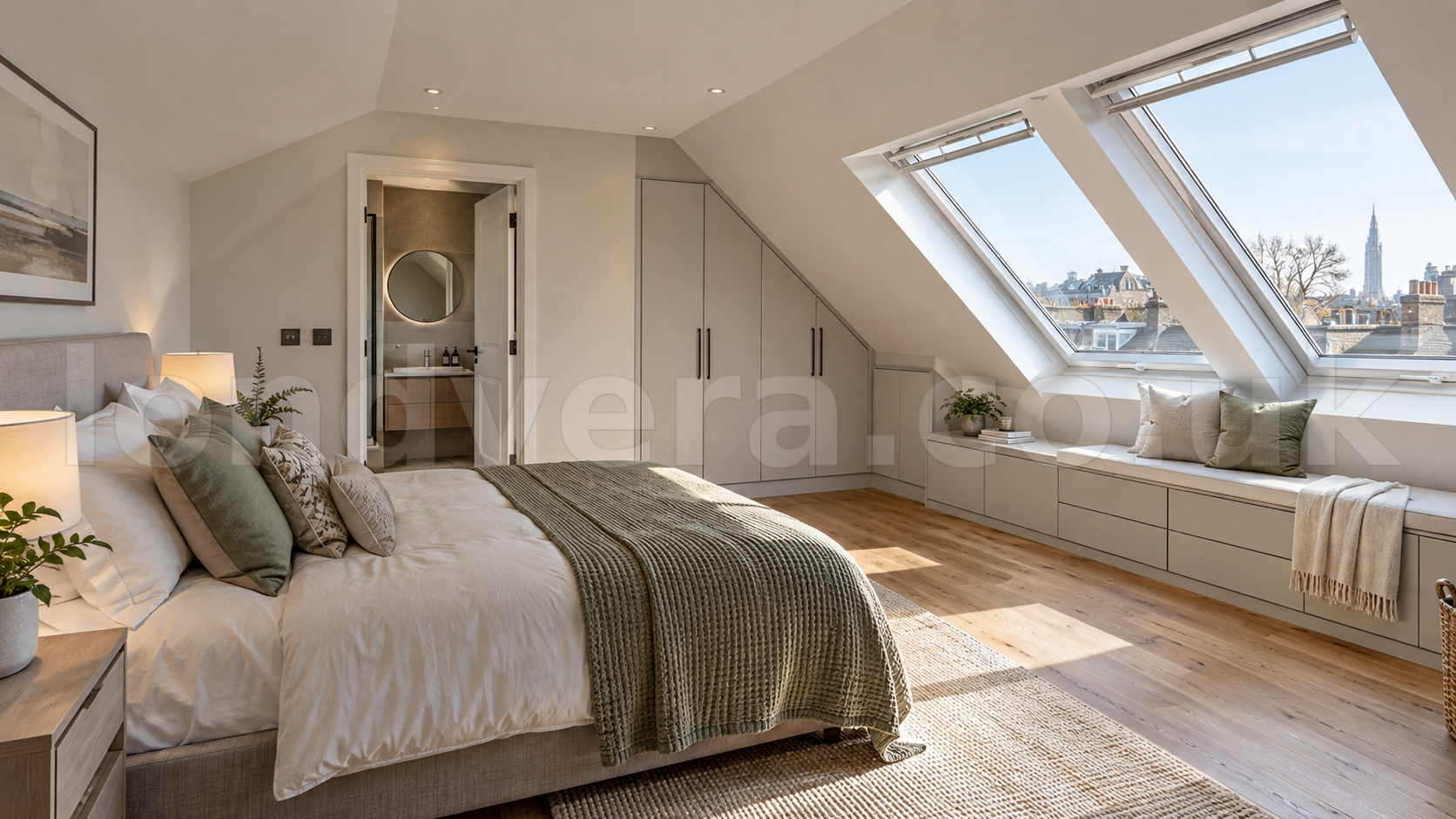 Completed loft conversion in a London home